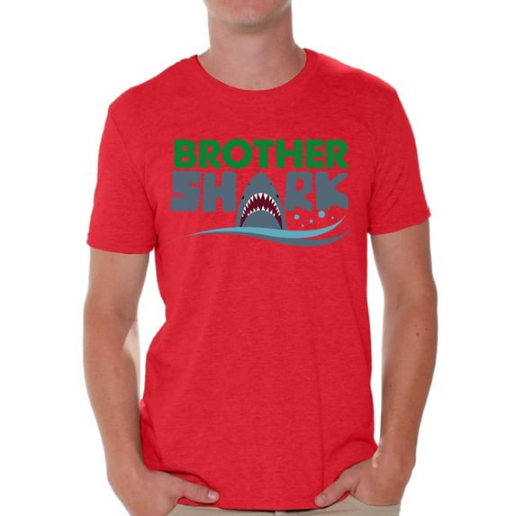 Awkward Styles Brother Shark Tshirt for Men Shark Men's Fashion Family Shirts Collection Matching Shark T Shirts for Family Shark Gifts for Him Shark Themed Party Outfit Family Vacation Shirts