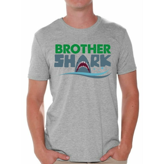 Awkward Styles Brother Shark Tshirt for Men Shark Men's Fashion Family Shirts Collection Matching Shark T Shirts for Family Shark Gifts for Him Shark Themed Party Outfit Family Vacation Shirts