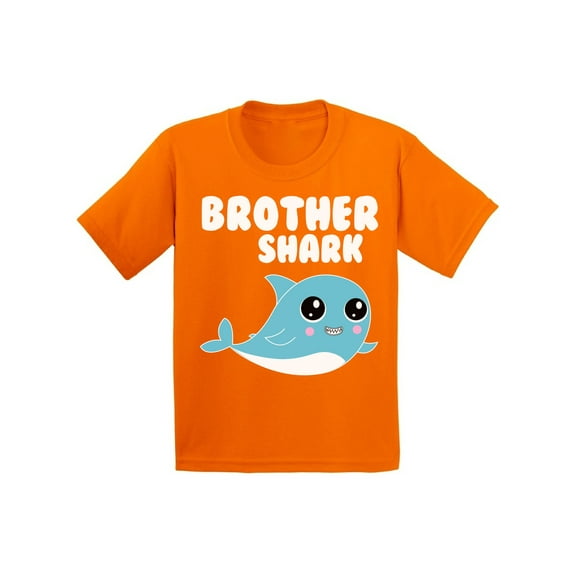 Awkward Styles Brother Shark Youth Tshirt Family T-Shirt Matching Shark Family Shirts for Kids Matching Shark Shirts for Family Shark Themed Party Outfit for Boys Cute Shark Tshirt for Boys