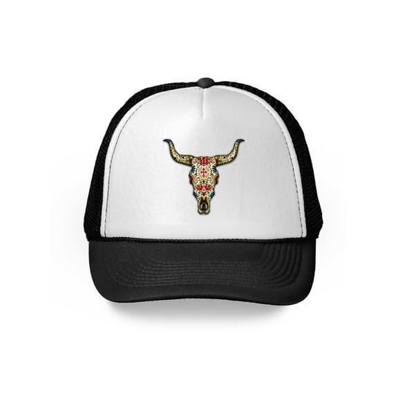Awkward Styles Bull Skull Cap Skull Hat Day of the Dead Accessories Bull Gifts Skull Accessories Skull Caps Winter Summer