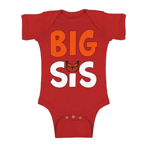 Awkward Styles Butterfly Bodysuit Short Sleeve Butterfly Romper for Sister One Piece Sister One Piece Top Birthday Gifts for Baby Girls Bodysuit for Little One Cute Baby Clothing for Girls Kids Gifts
