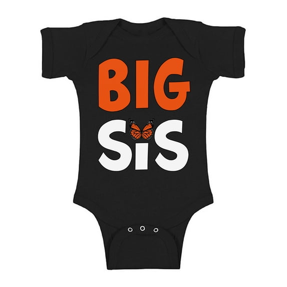 Awkward Styles Butterfly Bodysuit Short Sleeve Butterfly Romper for Sister One Piece Sister One Piece Top Birthday Gifts for Baby Girls Bodysuit for Little One Cute Baby Clothing for Girls Kids Gifts