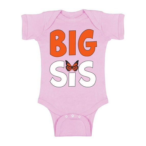 Awkward Styles Butterfly Bodysuit Short Sleeve Butterfly Romper for Sister One Piece Sister One Piece Top Birthday Gifts for Baby Girls Bodysuit for Little One Cute Baby Clothing for Girls Kids Gifts