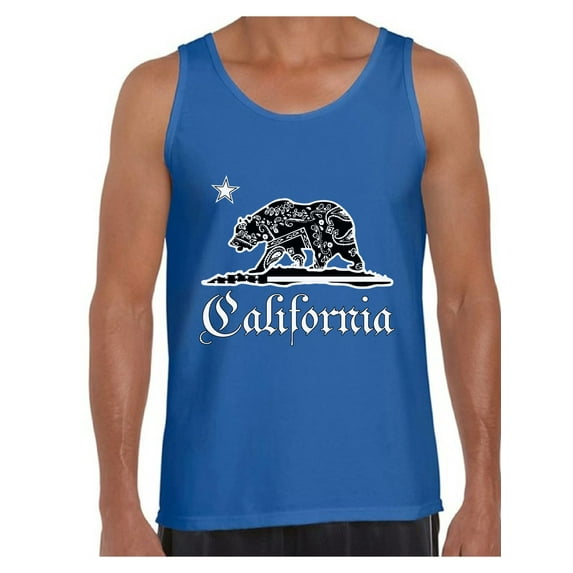 Awkward Styles California Republic Bandana Tank Top for Men California Republic Bear Tank Cali Gifts Men's California Tank Cali Muscle Shirt California Fitness Tank Top Gifts from California