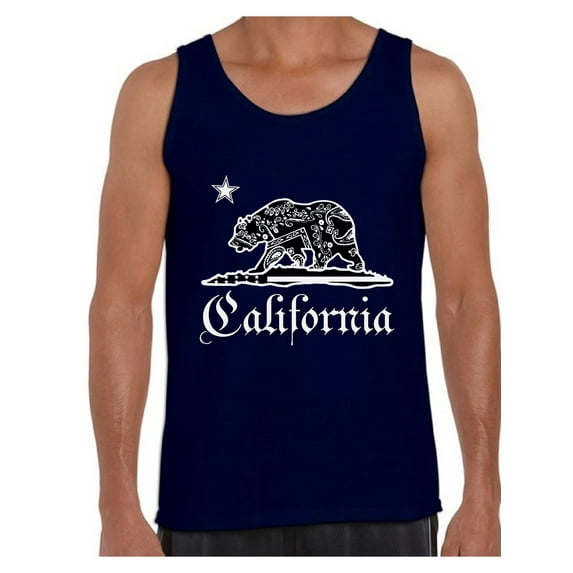 Awkward Styles California Republic Bandana Tank Top for Men California Republic Bear Tank Cali Gifts Men's California Tank Cali Muscle Shirt California Fitness Tank Top Gifts from California