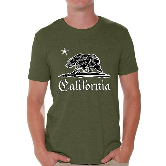 Awkward Styles California Republic Bandana Tshirt California Shirts for Men California Bear T Shirt Cali Gifts Cali T-Shirt Gifts from California