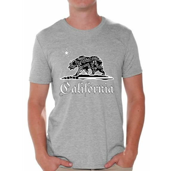 Awkward Styles California Republic Bandana Tshirt California Shirts for Men California Bear T Shirt Cali Gifts Cali T-Shirt Gifts from California