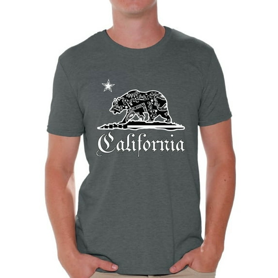 Awkward Styles California Republic Bandana Tshirt California Shirts for Men California Bear T Shirt Cali Gifts Cali T-Shirt Gifts from California