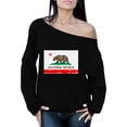 thumbnail image 1 of Awkward Styles California Republic Flag Off Shoulder Sweatshirt Women's California Flag Sweater California Sweater Cali Gifts California Bear Oversized Sweater Gifts from California, 1 of 4