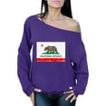 thumbnail image 1 of Awkward Styles California Republic Flag Off Shoulder Sweatshirt Women's California Flag Sweater California Sweater Cali Gifts California Bear Oversized Sweater Gifts from California, 1 of 4