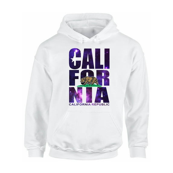 Awkward Styles California Republic Galaxy Hooded Sweatshirt California Galaxy Print Hoodie Cali Hoodies for Men and Women Cali Gifts Californa Hoodie Sweater Gifts from California