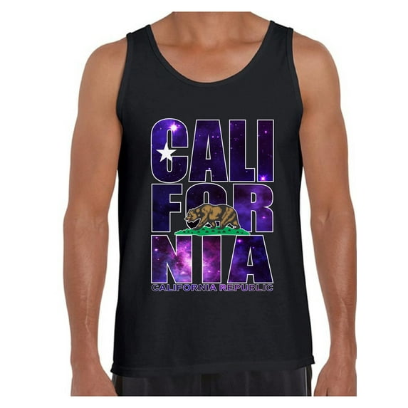 Awkward Styles California Republic Galaxy Tank Top for Men California Galaxy Tank Tops Cali Tank Men's Cali Muscle Shirt California Fitness Tshirt Gifts from California