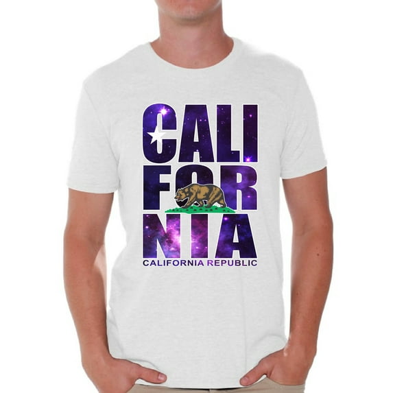 Awkward Styles California Republic Galaxy Tshirt California Shirts for Men California Galaxy Print T Shirt Cali Gifts Funny California Summer Shirts Gifts from California Cali T-Shirt