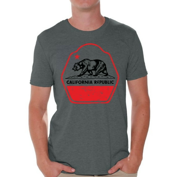 Awkward Styles California Republic Men Shirt California Love Summer T shirt for Men California State California Lover Men Tshirt I Love California Vintage California T-shirt for Men