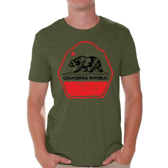 Awkward Styles California Republic Men Shirt California Love Summer T shirt for Men California State California Lover Men Tshirt I Love California Vintage California T-shirt for Men