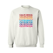 Awkward Styles California Star Crewneck California Pride Vintage California Men Women Sweatshirt United States of America Rainbow California Sweater for Men Rainbow California Sweater for Women