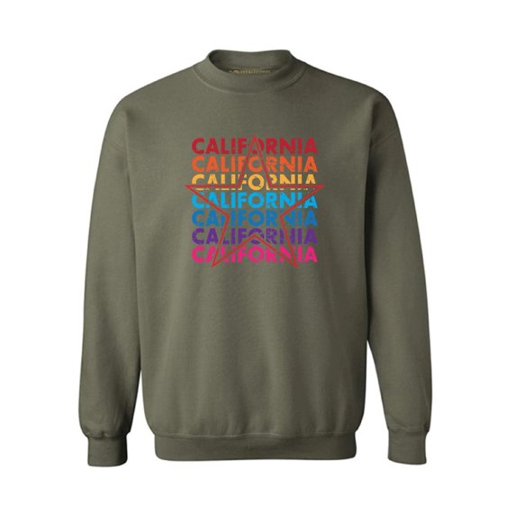 Awkward Styles California Star Crewneck California Pride Vintage California Men Women Sweatshirt United States of America Rainbow California Sweater for Men Rainbow California Sweater for Women