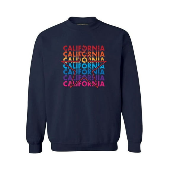 Awkward Styles California Star Crewneck California Pride Vintage California Men Women Sweatshirt United States of America Rainbow California Sweater for Men Rainbow California Sweater for Women