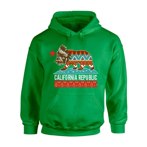 Awkward Styles California Tribal Print Hooded Sweatshirt California Hoodies for Women Cali Gifts California Tribal Bear Hooded Sweater Gifts From California California Hoodie Unisex