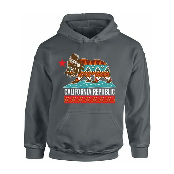 Awkward Styles California Tribal Print Hooded Sweatshirt California Hoodies for Women Cali Gifts California Tribal Bear Hooded Sweater Gifts From California California Hoodie Unisex