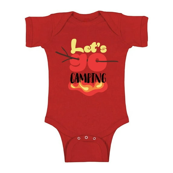 Awkward Styles Camping Bodysuit Short Sleeve for Newborn Baby Cute Gifts for 1 Year Old Baby Camp Clothing Funny Campfire One Piece Top for Baby Boy Funny Campfire One Piece Top for Baby Girl