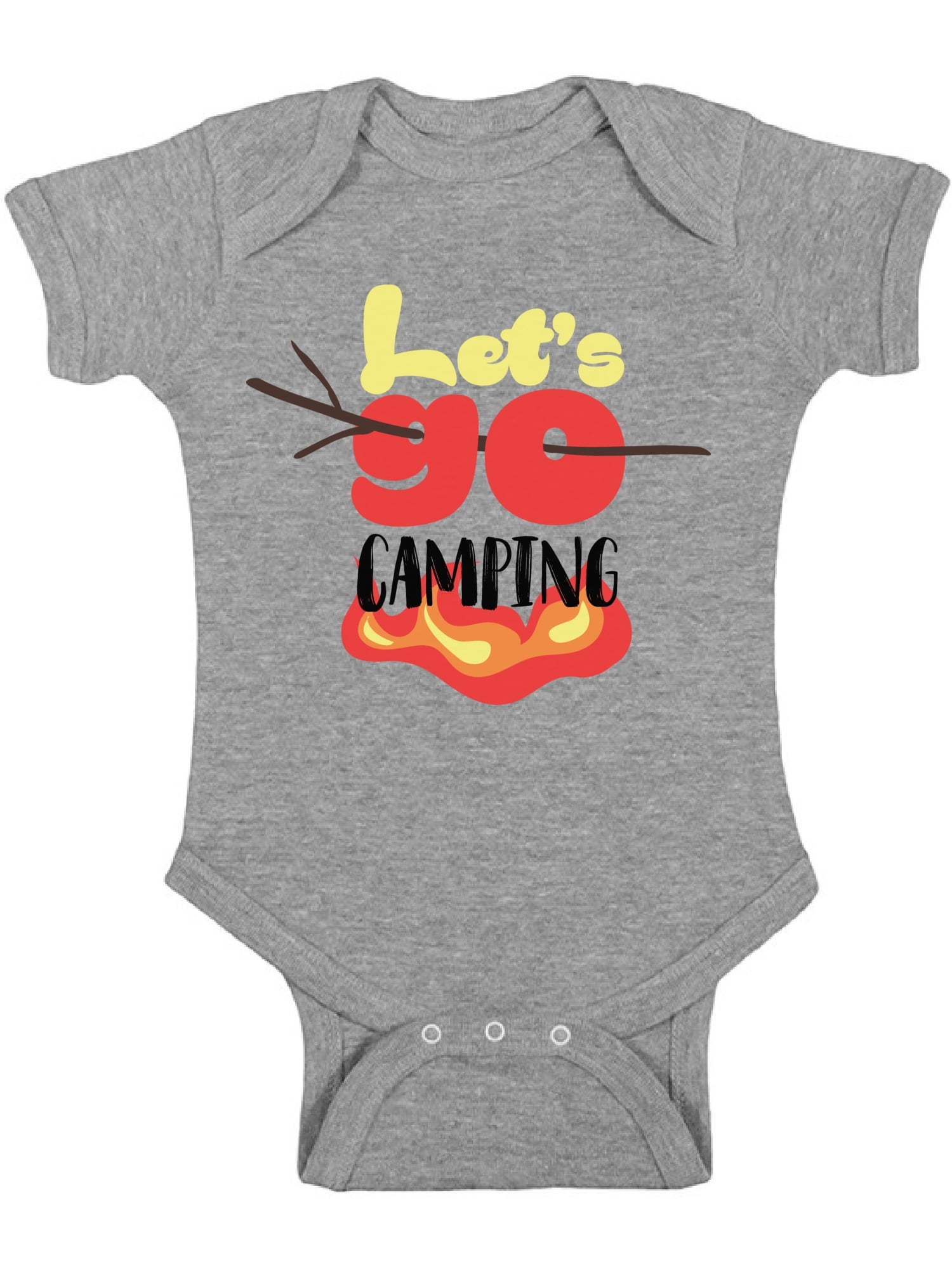 Awkward Styles Camping Bodysuit Short Sleeve for Newborn Baby Cute
