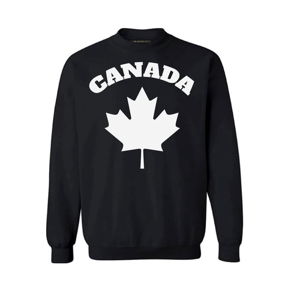 Awkward Styles Canada Crewneck Canada White Leaf Crewneck Canadian Tops