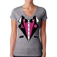 thumbnail image 1 of Awkward Styles Cancer Awareness Shirts for Womens Support Clothing Collection Cancer Awareness Tuxedo Ladies V-neck Shirts Tuxedo Cancer Costume Tee Shirt, 1 of 4