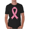 thumbnail image 1 of Awkward Styles Cancer Awareness Shirts for Mens Support Clothing Collection Pink Ribbon Breast Cancer Awareness Men Shirts Pink Ribbon T-shirts, 1 of 4