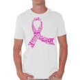 thumbnail image 1 of Awkward Styles Cancer Awareness Shirts for Mens Support Clothing Collection Ribbon Breast Cancer Awareness Pink Men Shirts Pink Ribbon T-shirts, 1 of 4