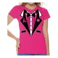 thumbnail image 1 of Awkward Styles Cancer Awareness Shirts for Womens Support Clothing Collection Cancer Awareness Tuxedo Ladies T-Shirts Tuxedo Cancer Costume T-shirts, 1 of 4