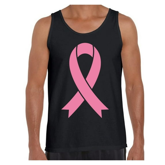 Awkward Styles Cancer Awareness Tanks for Mens Support Clothing Collection Pink Ribbon Breast Cancer Awareness Men Tank Top Pink Ribbon Sleeveless Shirt