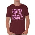 thumbnail image 1 of Awkward Styles Cancer Shirts I Wear Pink For Someone Special T-Shirt Breast Cancer Awareness Men's Shirt Breast Cancer Survivor Gifts Pink Ribbon Tshirt for Men Pink Cancer Support Ribbon Tshirt, 1 of 4