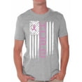thumbnail image 1 of Awkward Styles Cancer Shirts Men's Hope Flag Tshirt Cancer Flag Shirt Breast Cancer Awareness Gifts for Him Breast Cancer Tshirt Pink Ribbon Flag T-Shirt Hope Shirts for Men Gifts for Cancer Survivor, 1 of 4