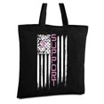 thumbnail image 1 of Awkward Styles Cancer Support Flag Tote Bag Breast Cancer Awareness Canvas Bag Pink Ribbon Shopper Gifts for Cancer Survivor Support Ribbon USA Flag Reusable Cloth Bag Cancer Awareness Gifts, 1 of 5