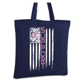 thumbnail image 1 of Awkward Styles Cancer Support Flag Tote Bag Breast Cancer Awareness Canvas Bag Pink Ribbon Shopper Gifts for Cancer Survivor Support Ribbon USA Flag Reusable Cloth Bag Cancer Awareness Gifts, 1 of 5