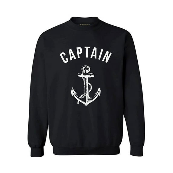 Awkward Styles Captain Crewneck Unisex Sweater Marine Crewneck for Girls Sea Funny Crewneck for Men Women Gifts Ocean Lovers Presents Captain Sweater Cute Sailors Clothing Anchor Unisex Crewneck