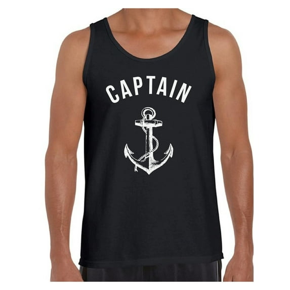 Awkward Styles Captain Tank Top for Men Sea Tank Top for Him Marine Clothing Collection Mister Captain Tank Top Sea Lovers Gifts Sea Themed Party Clothes Gifts for Husband Sailor Tanks Captain Shirts