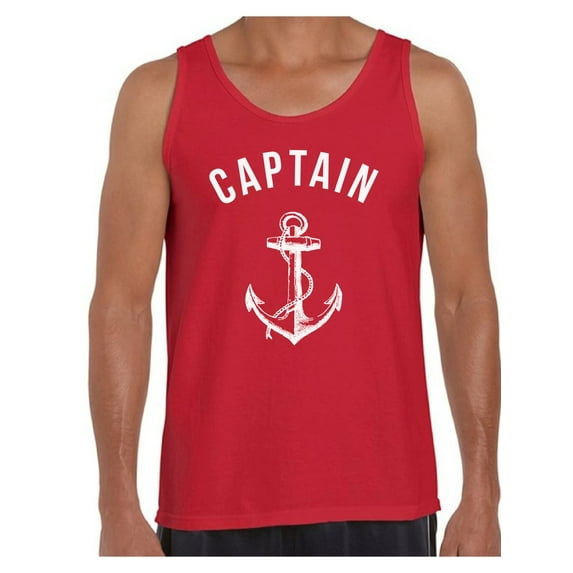 Awkward Styles Captain Tank Top for Men Sea Tank Top for Him Marine Clothing Collection Mister Captain Tank Top Sea Lovers Gifts Sea Themed Party Clothes Gifts for Husband Sailor Tanks Captain Shirts