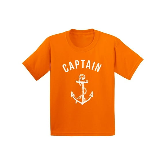 Awkward Styles Captain Youth T Shirt Captain Style Captain Shirts for Kids Marine T-Shirt for Boy Sea Shirt for Girl Unisex Clothes Children's Themed Birthday Party Little Captain Cute Clothing