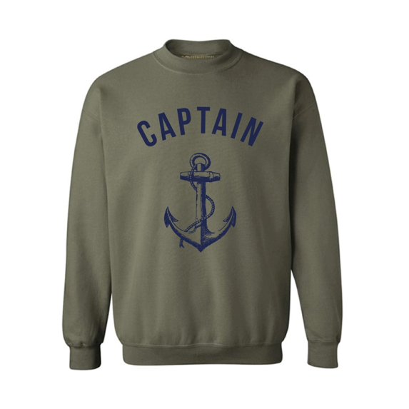 Awkward Styles Captain's Crewneck Cute Sailors Clothing Anchor Unisex Crewneck Captain Crewneck Unisex Sweater Marine Crewneck for Girls Sea Funny Crewneck for Men Women Gifts Ocean Lovers Presents