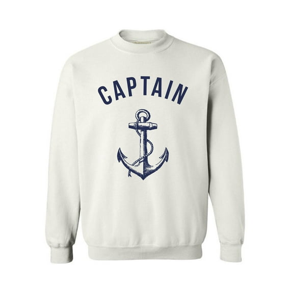 Awkward Styles Captain's Crewneck Cute Sailors Clothing Anchor Unisex Crewneck Captain Crewneck Unisex Sweater Marine Crewneck for Girls Sea Funny Crewneck for Men Women Gifts Ocean Lovers Presents