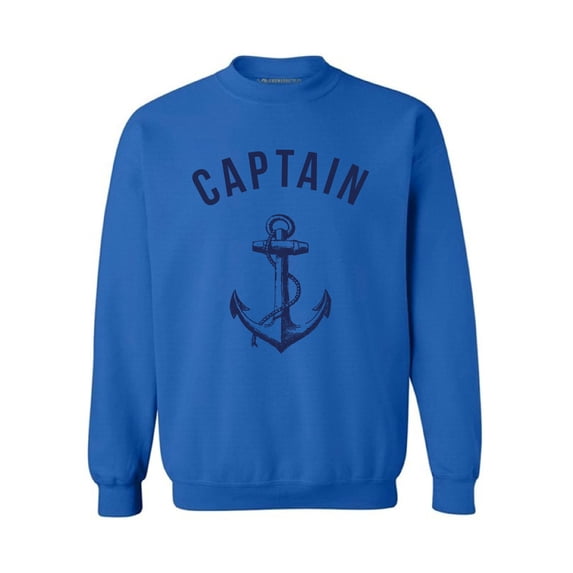 Awkward Styles Captain's Crewneck Cute Sailors Clothing Anchor Unisex Crewneck Captain Crewneck Unisex Sweater Marine Crewneck for Girls Sea Funny Crewneck for Men Women Gifts Ocean Lovers Presents