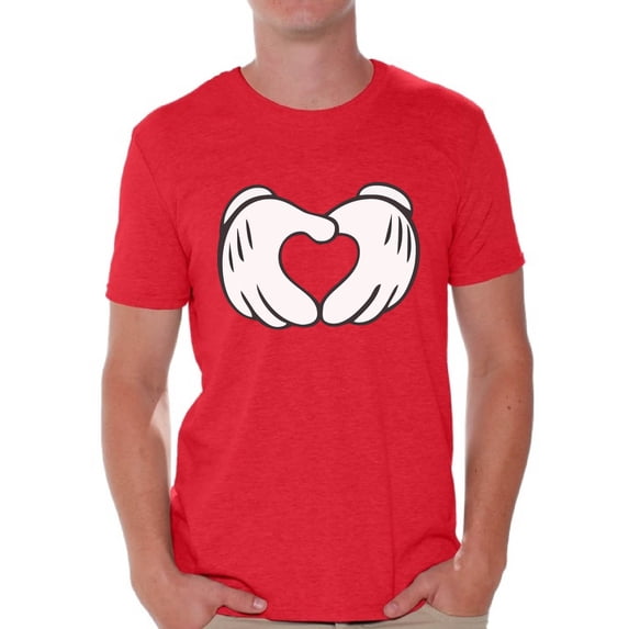 Awkward Styles Cartoon Hands Heart Shirt for Men Valentine Heart Men's T Shirt Cute Valentine Heart Tshirt Valentine's Day Love Gift Idea for Him Heart Shape Valentines Day Shirt