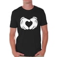 thumbnail image 1 of Awkward Styles Cartoon Hands Heart Shirt for Men Valentine Heart Men's T Shirt Cute Valentine Heart Tshirt Valentine's Day Love Gift Idea for Him Heart Shape Valentines Day Shirt, 1 of 4