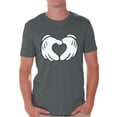 thumbnail image 1 of Awkward Styles Cartoon Hands Heart Shirt for Men Valentine Heart Men's T Shirt Cute Valentine Heart Tshirt Valentine's Day Love Gift Idea for Him Heart Shape Valentines Day Shirt, 1 of 4