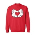 thumbnail image 1 of Awkward Styles Cartoon Hands Heart Sweatshirt Valentine Sweatshirt Cute Valentine Heart Sweater Valentine's Day Gifts for Him and for Her Heart Valentines Day Sweater for Men and for Women, 1 of 5