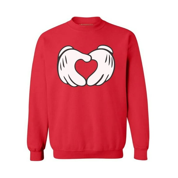 Awkward Styles Cartoon Hands Heart Sweatshirt Valentine Sweatshirt Cute Valentine Heart Sweater Valentine's Day Gifts for Him and for Her Heart Valentines Day Sweater for Men and for Women
