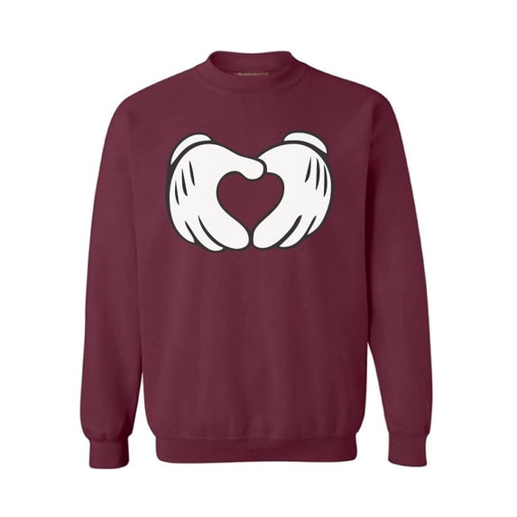 Awkward Styles Cartoon Hands Heart Sweatshirt Valentine Sweatshirt Cute Valentine Heart Sweater Valentine's Day Gifts for Him and for Her Heart Valentines Day Sweater for Men and for Women