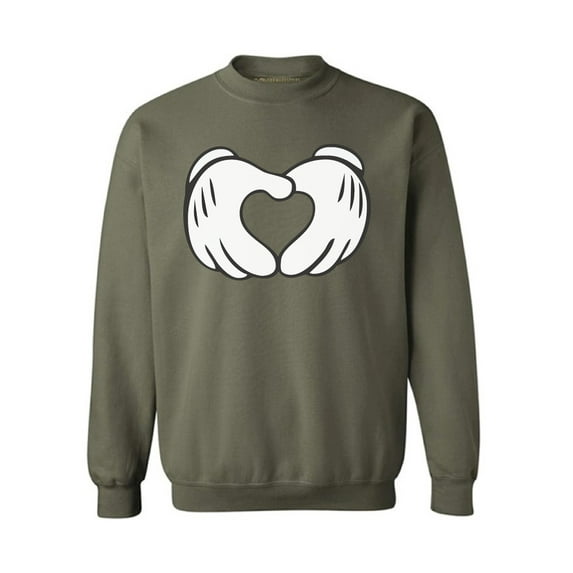 Awkward Styles Cartoon Hands Heart Sweatshirt Valentine Sweatshirt Cute Valentine Heart Sweater Valentine's Day Gifts for Him and for Her Heart Valentines Day Sweater for Men and for Women